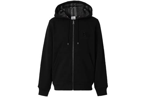 burberry letter graphic cotton hoodie